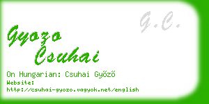 gyozo csuhai business card